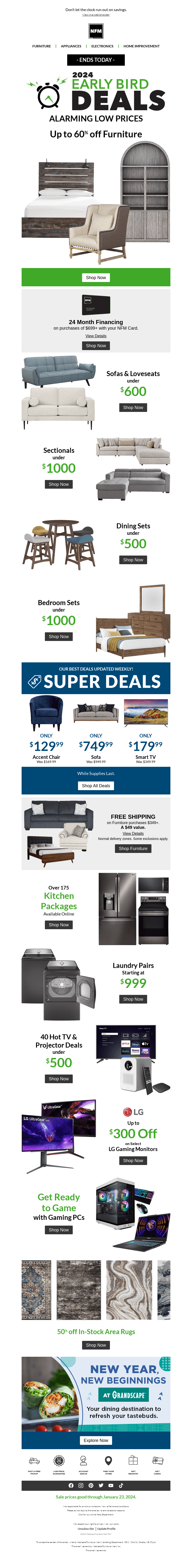 Ends Today: Early Bird Deals