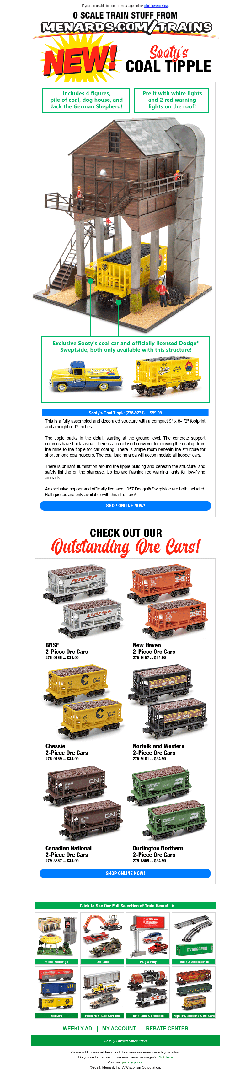 New! O Scale Sooty's Coal Tipple!