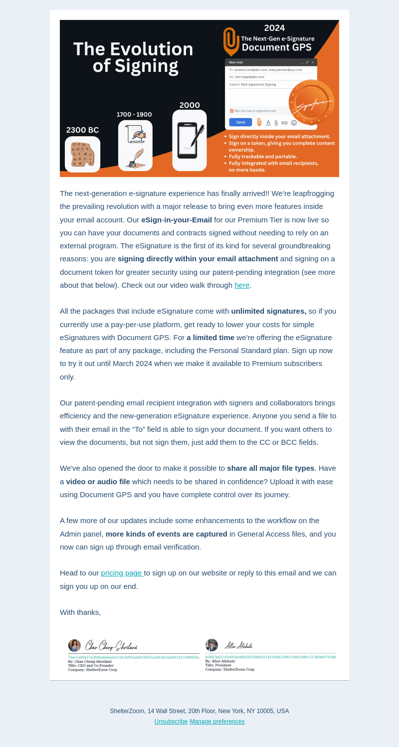 ShelterZoom email from Tue, Jan 23, 2024
