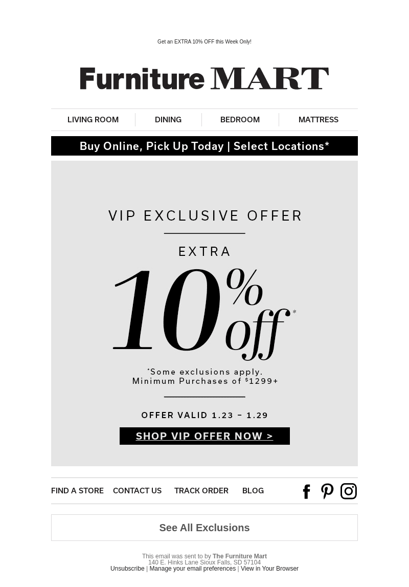 VIP Exclusive Offer Inside
