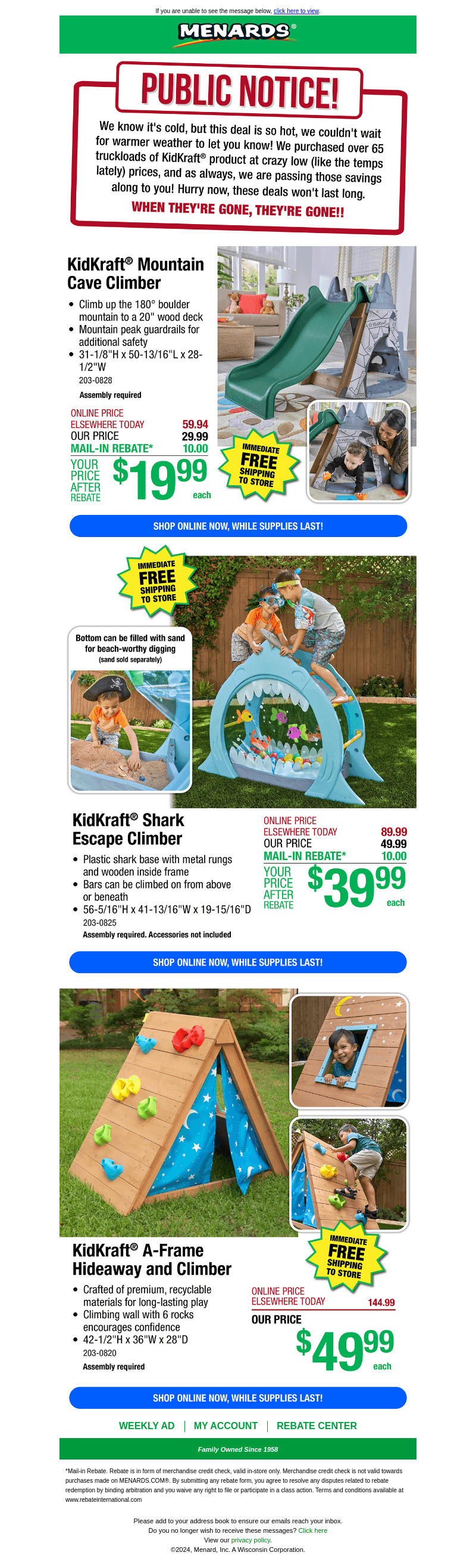 KidKraft® Mountain Cave Climber ONLY $19.99!
