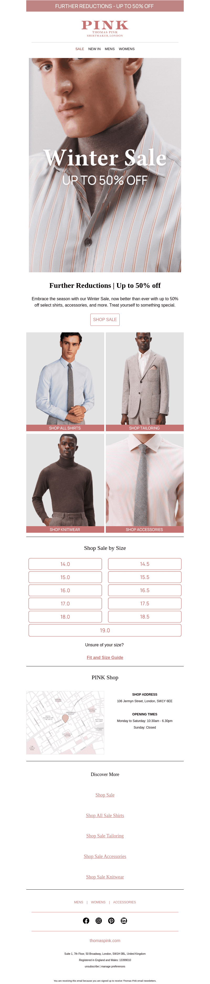 Further Reductions | Up to 50% Off
