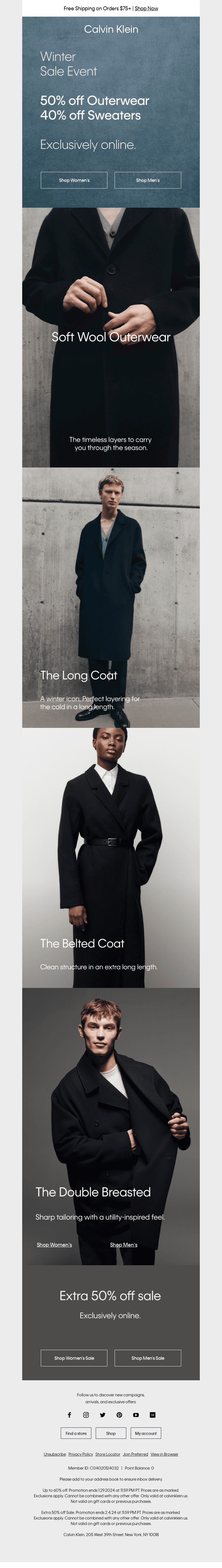 This Weekend Only – 50% off Outerwear