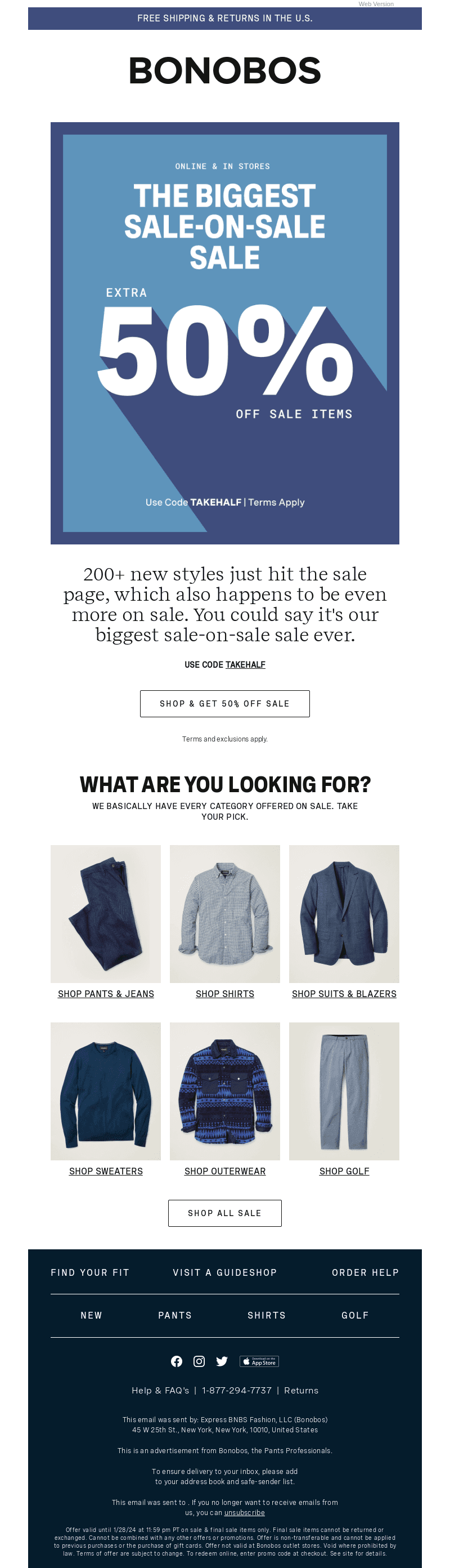 EXTRA 50% OFF SALE | 200+ STYLES ADDED
