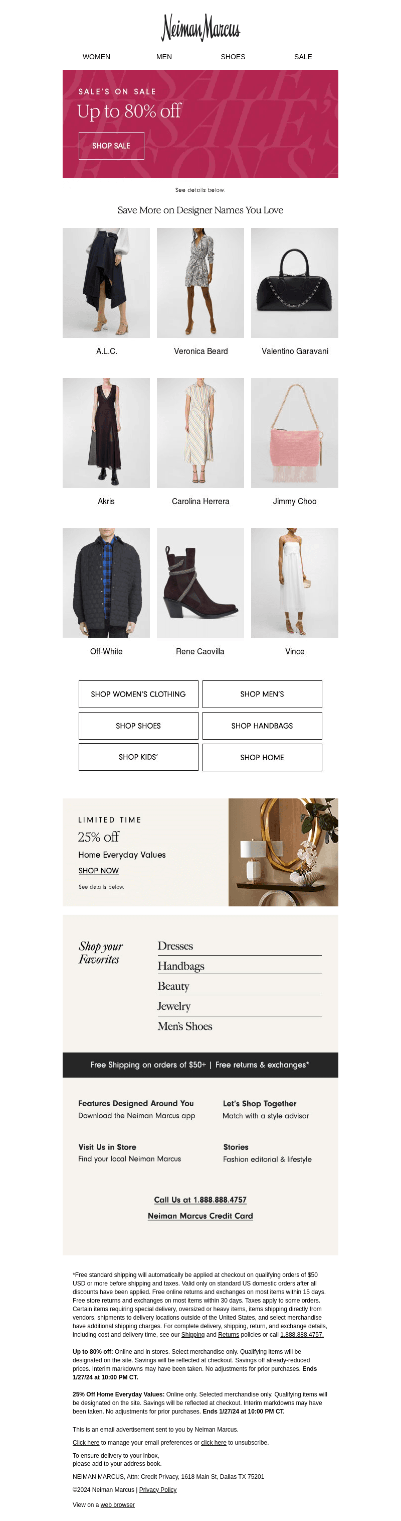 Take an extra 20% off sale styles