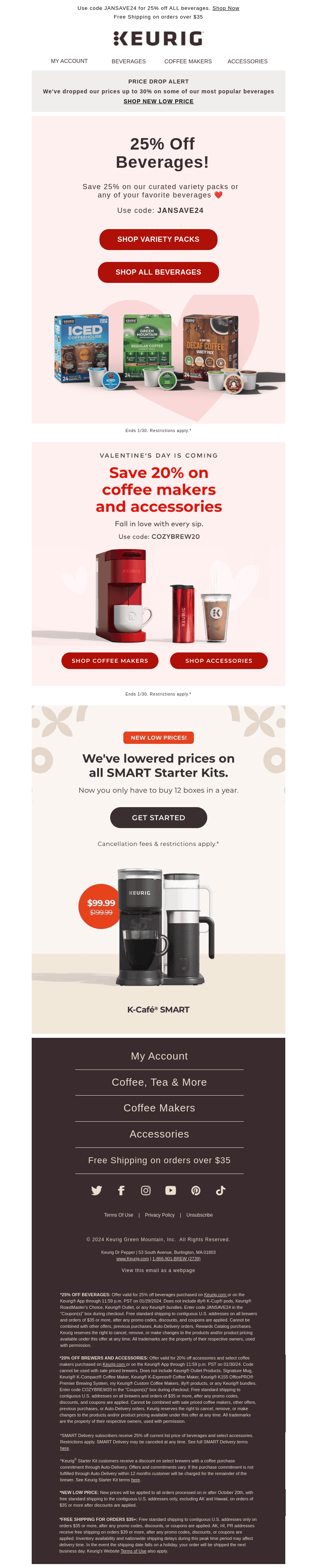 Keurig email from Thu, Jan 25, 2024