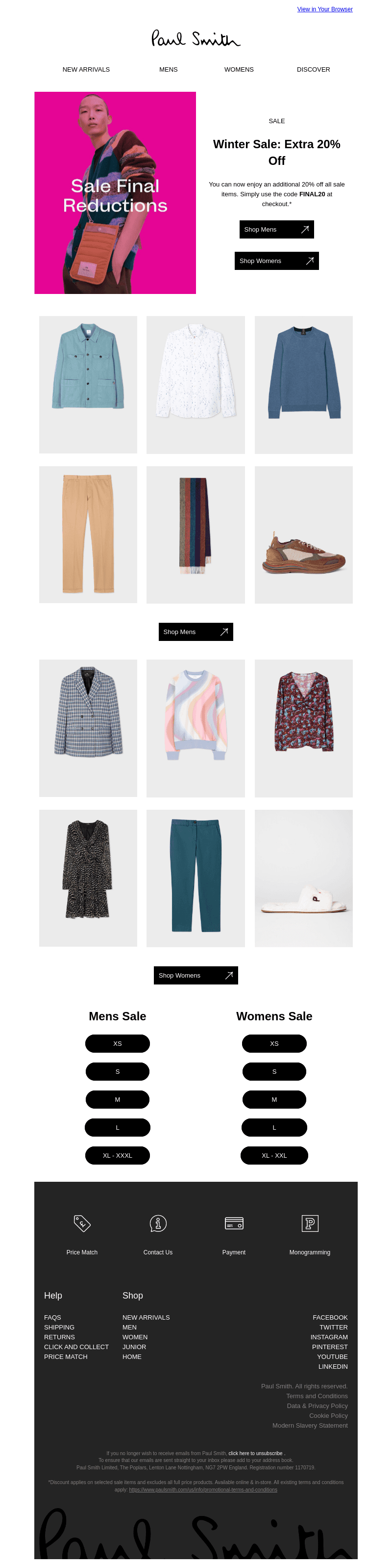An extra 20% off sale