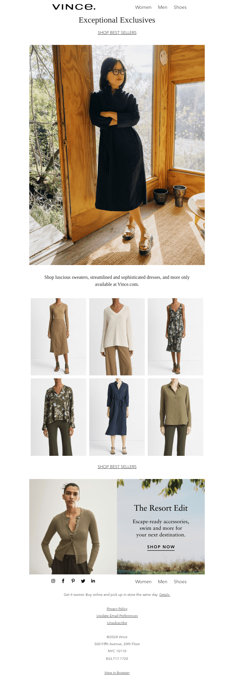 New & Exclusive To Vince.com