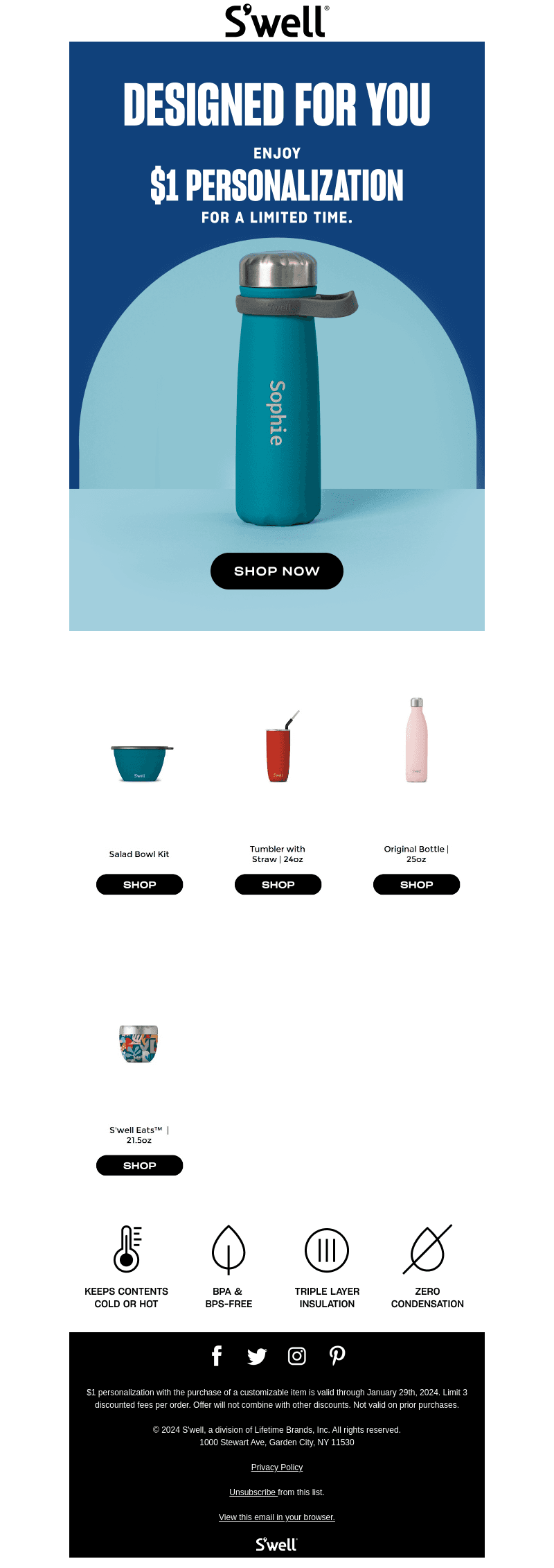 Custom Made For You: Enjoy $1 Personalization