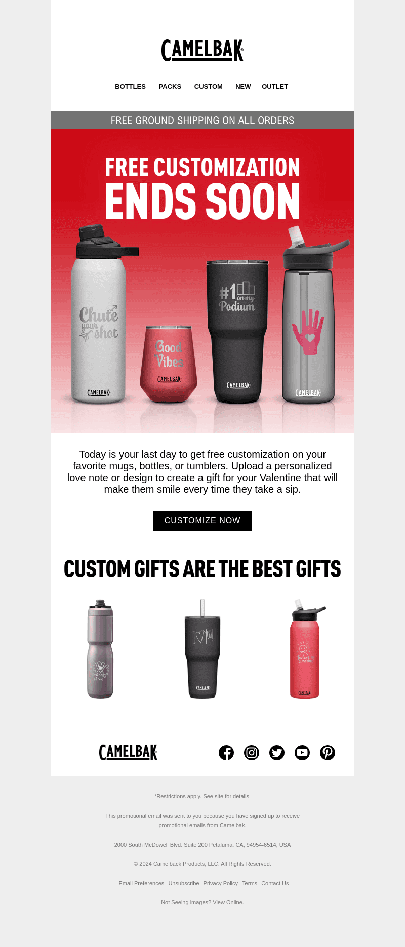 Last Chance: Free Customization for V-Day