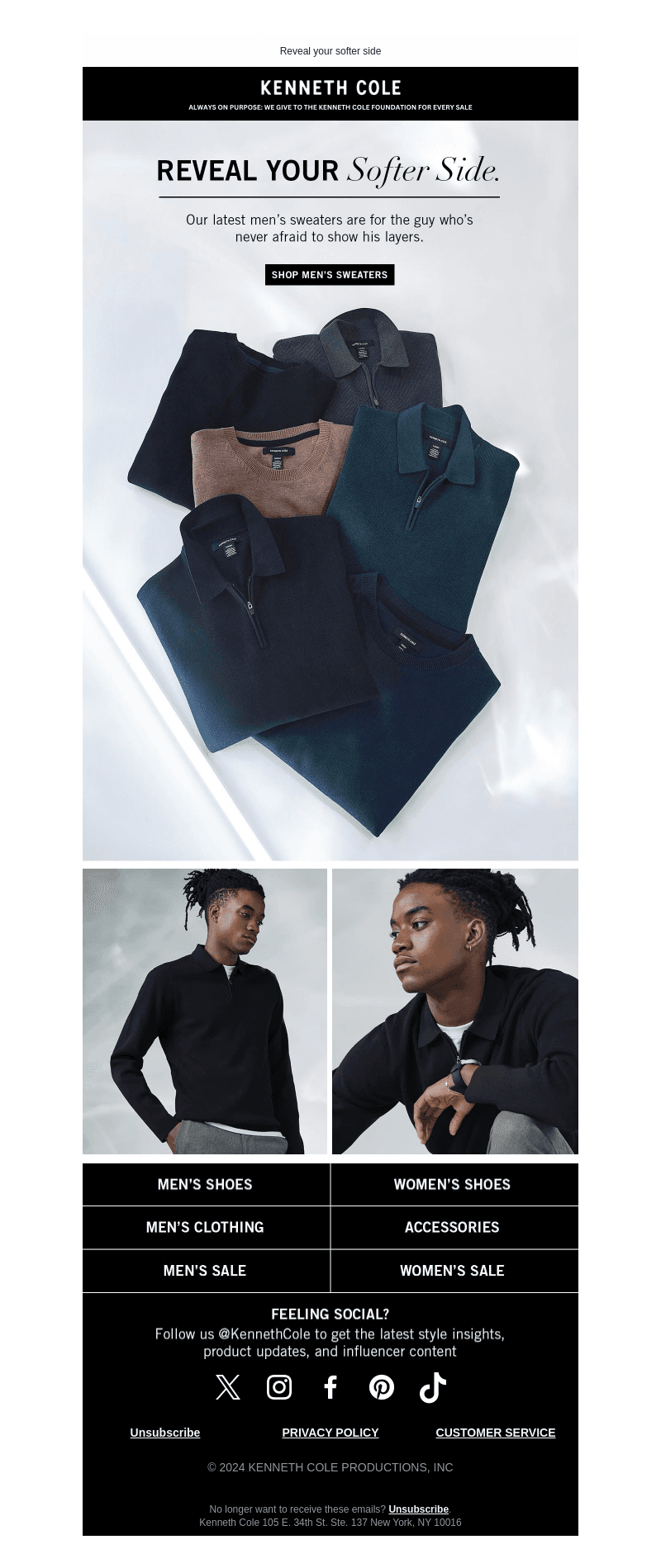 Our latest men’s sweaters
