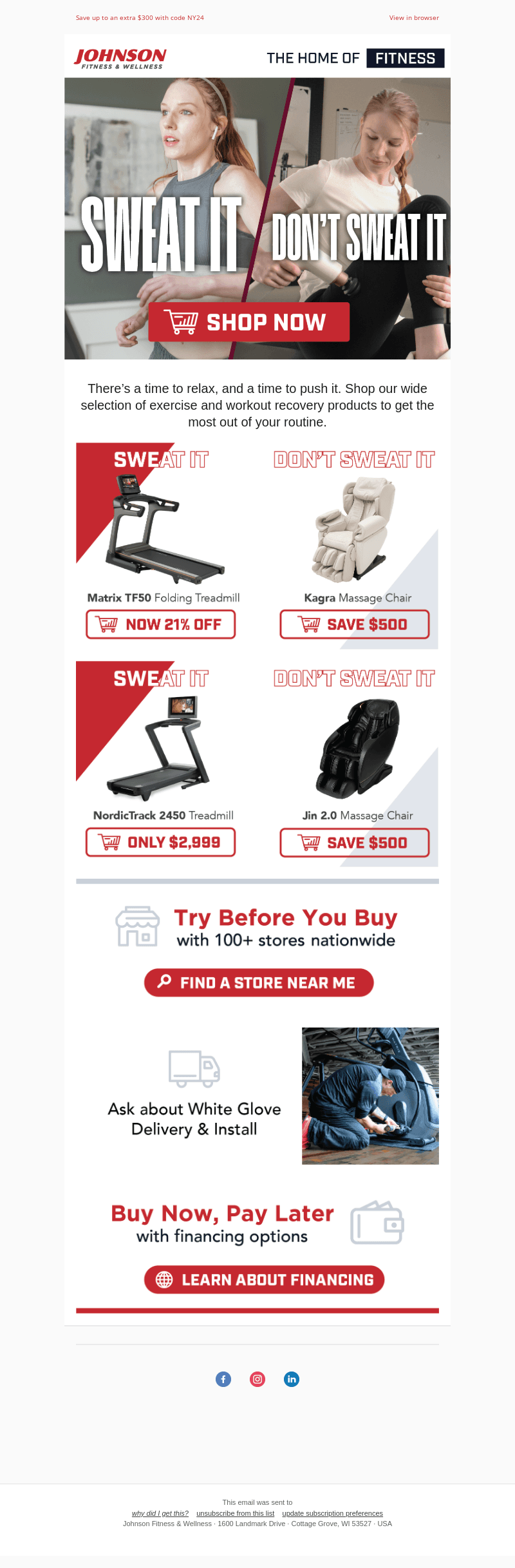 Sweat, Recover, Save