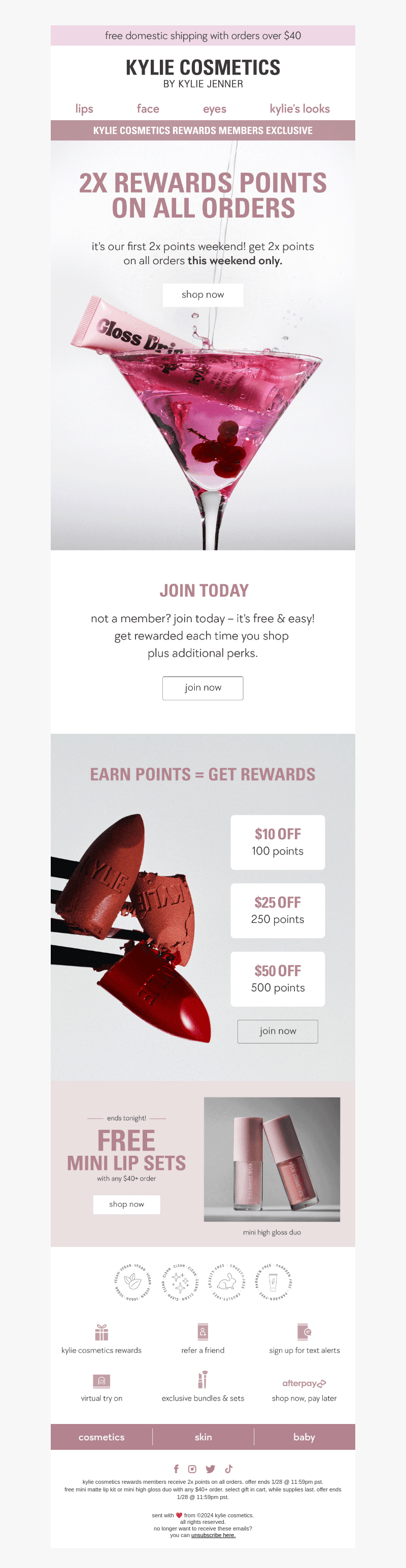 final call - get 2x points on ALL orders! 💖
