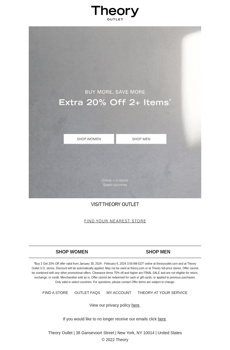 Extra 20% Off 2+ Items Starts Now