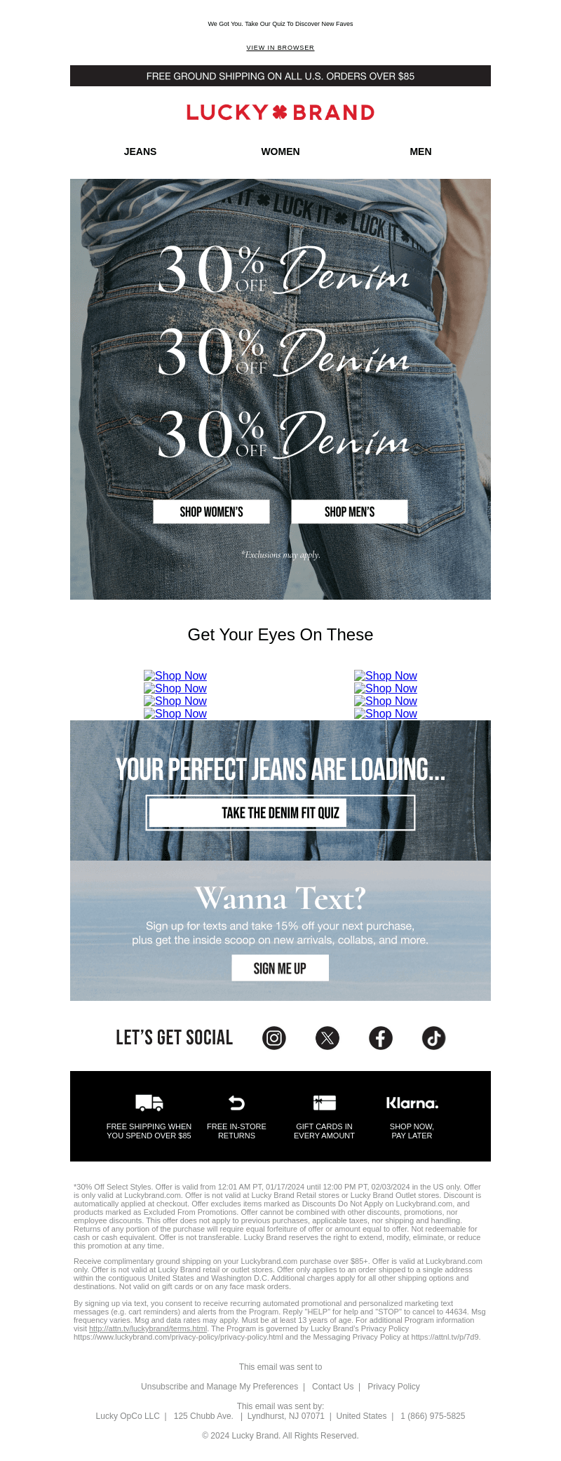 Looking For 30% Off Denim?