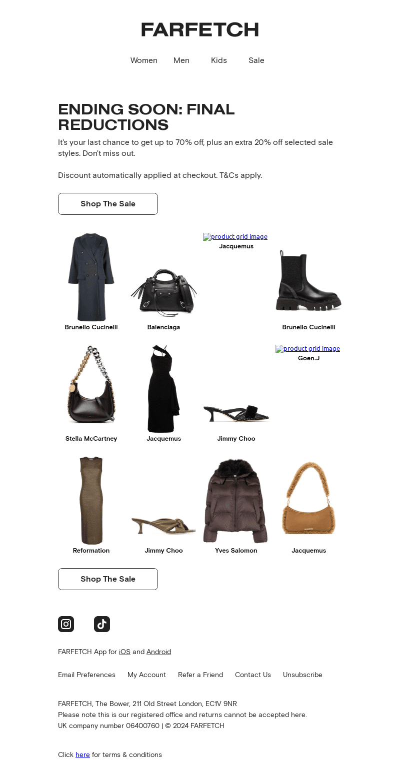 Last chance: extra 20% off sale