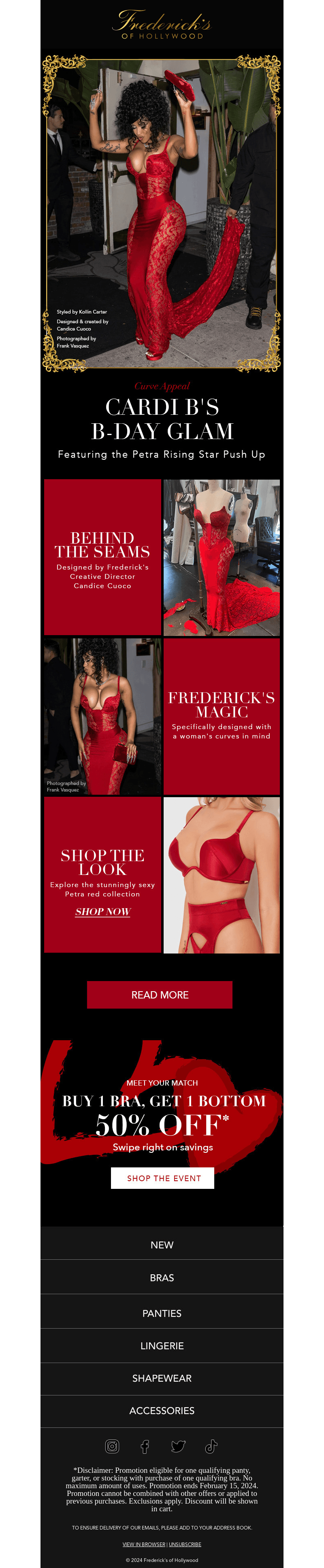 Cardi B in Petra Red