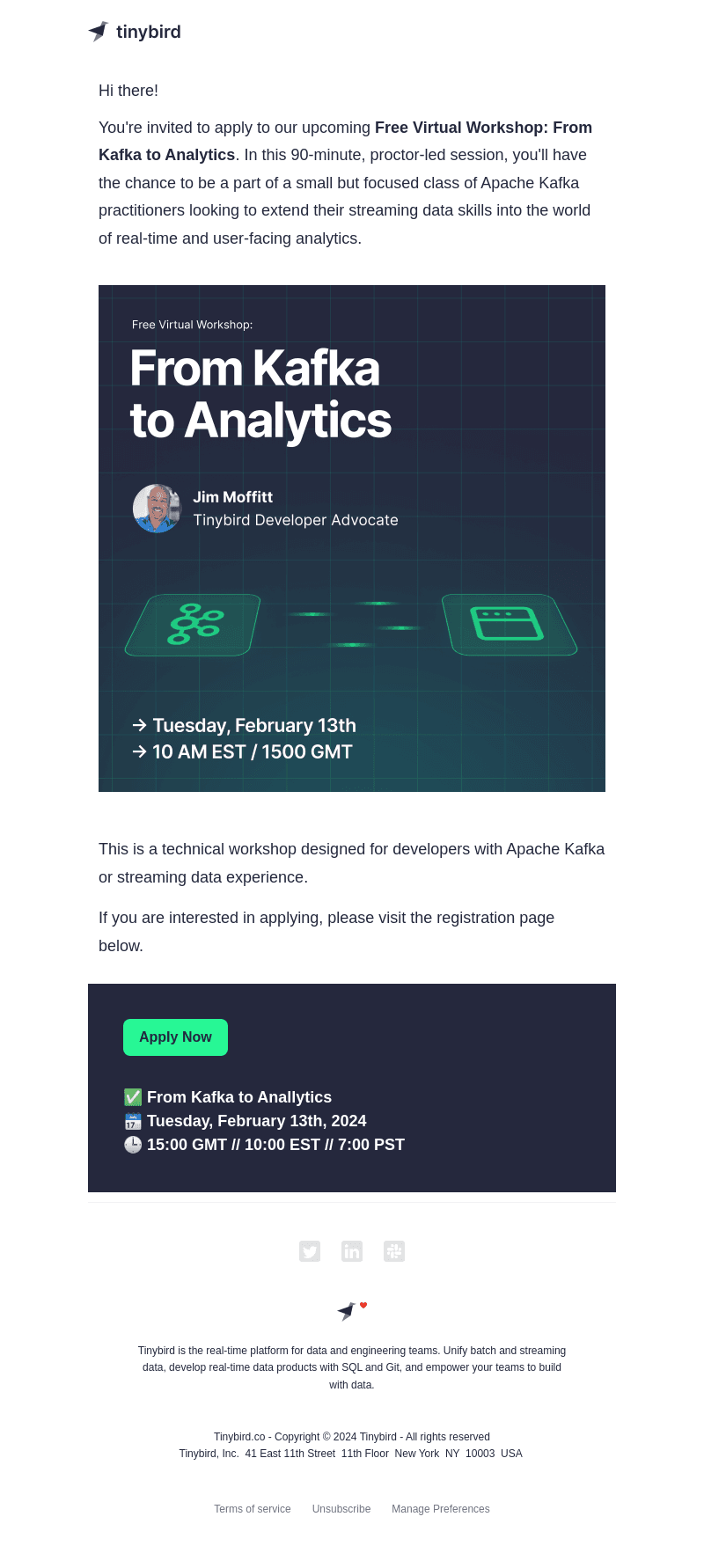 You're Invited: Free Kafka to Analytics Training