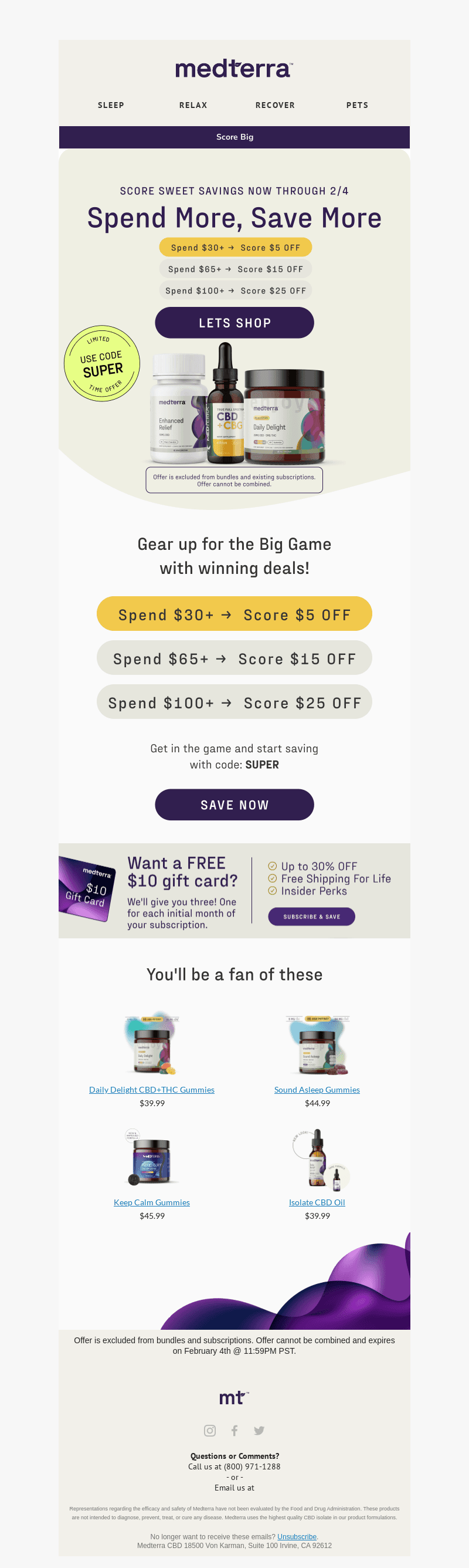 Score big with up to $25 off 🏈 💸