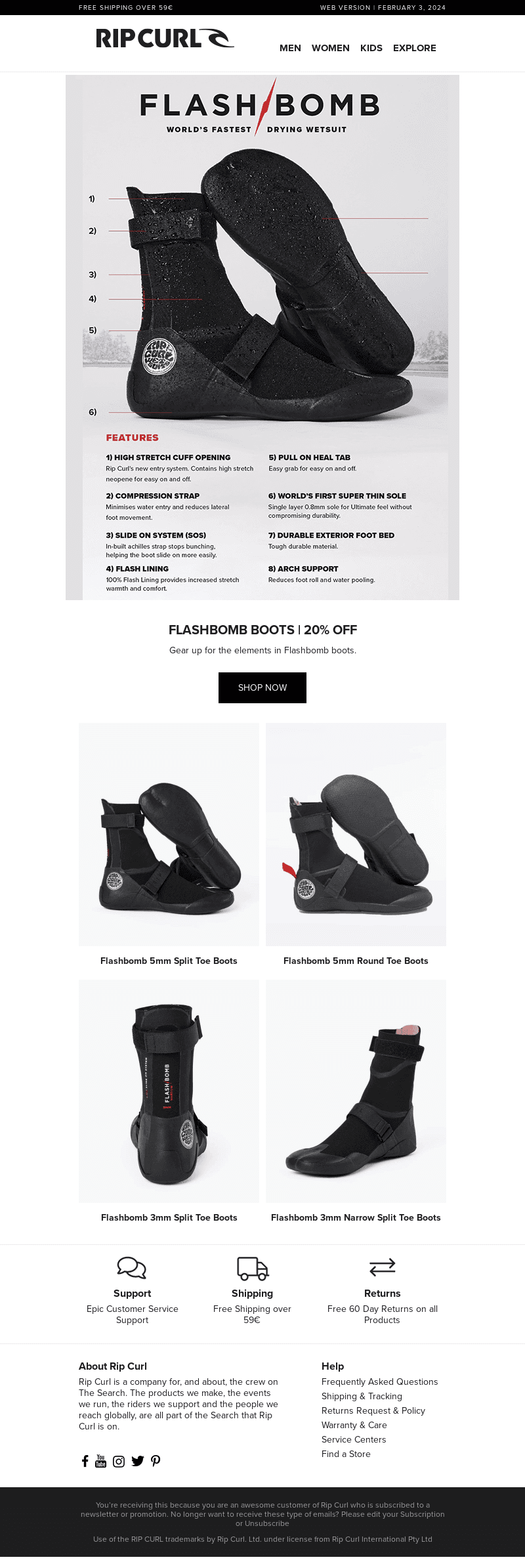 Sales | 20% off Flashbomb Boots