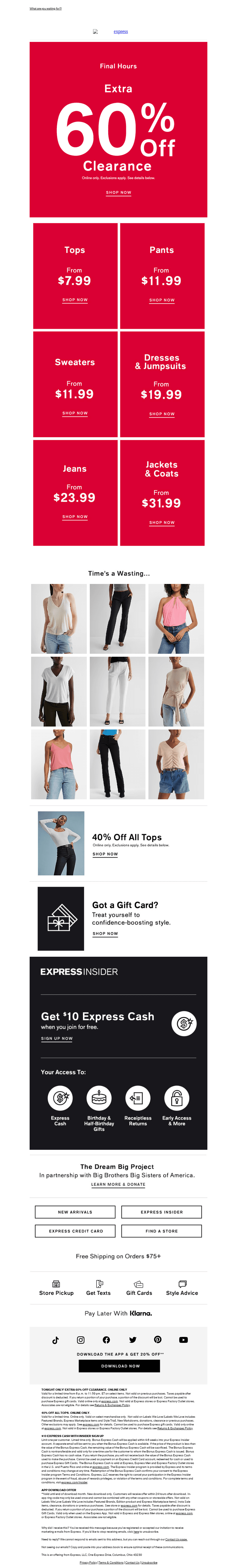 FINAL CALL --> EXTRA 60% OFF SALE ONLINE