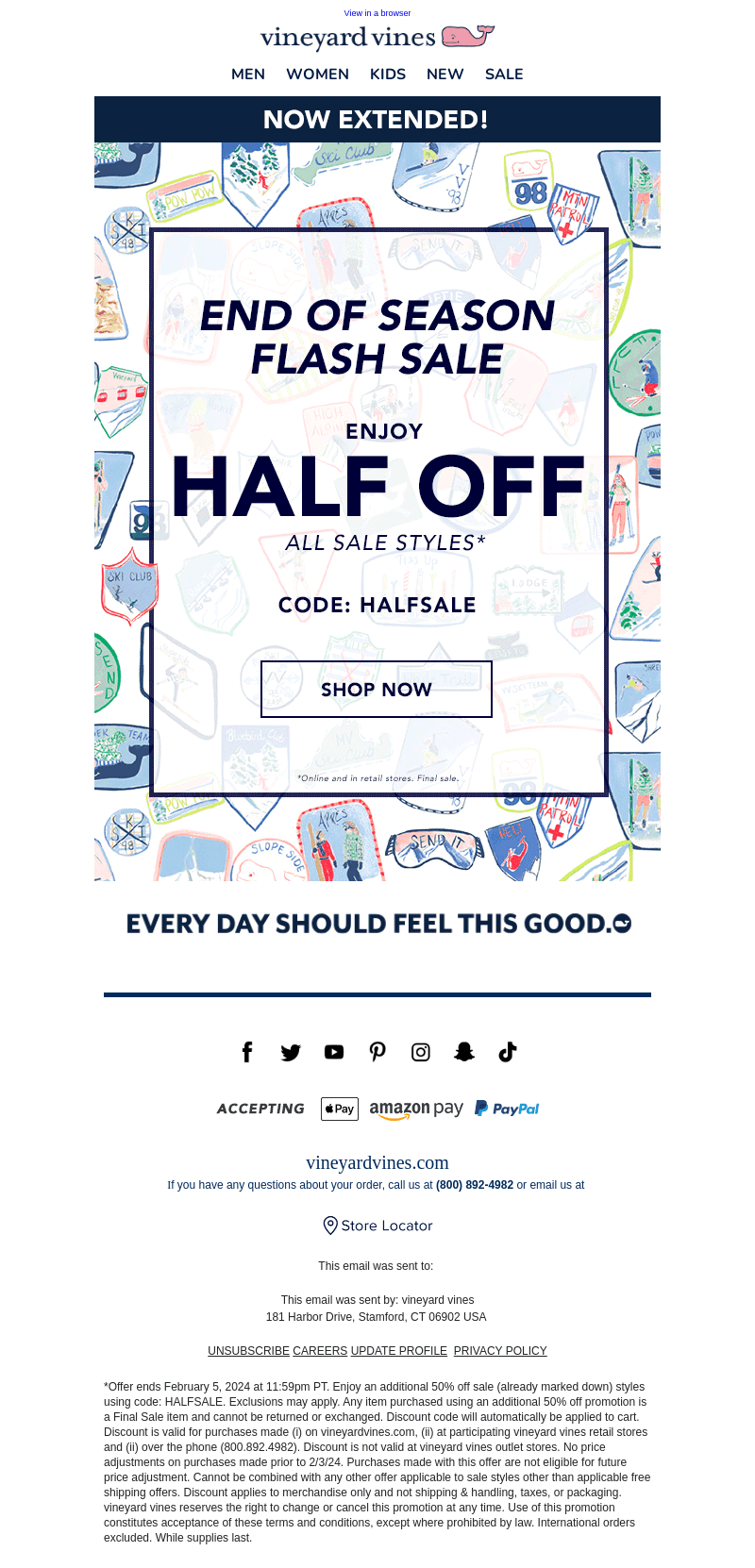 HALF OFF All Sale Styles EXTENDED