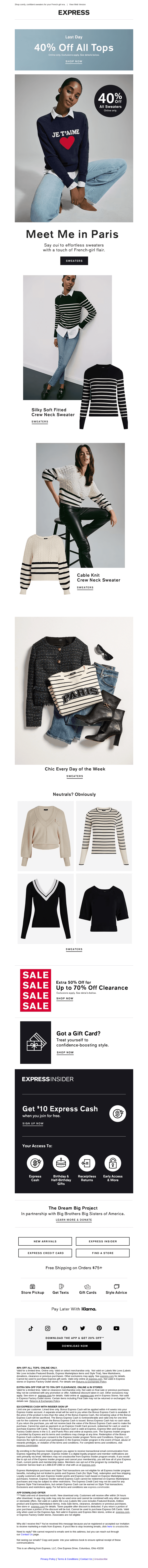 Last day for 40% OFF ALL TOPS