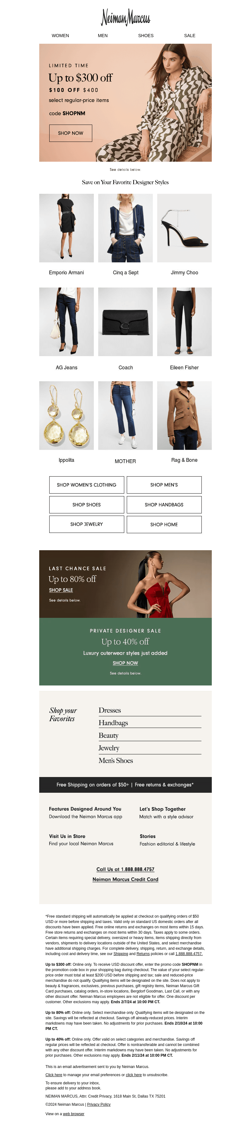 INSIDE: $50, $100, $200, or $300 off