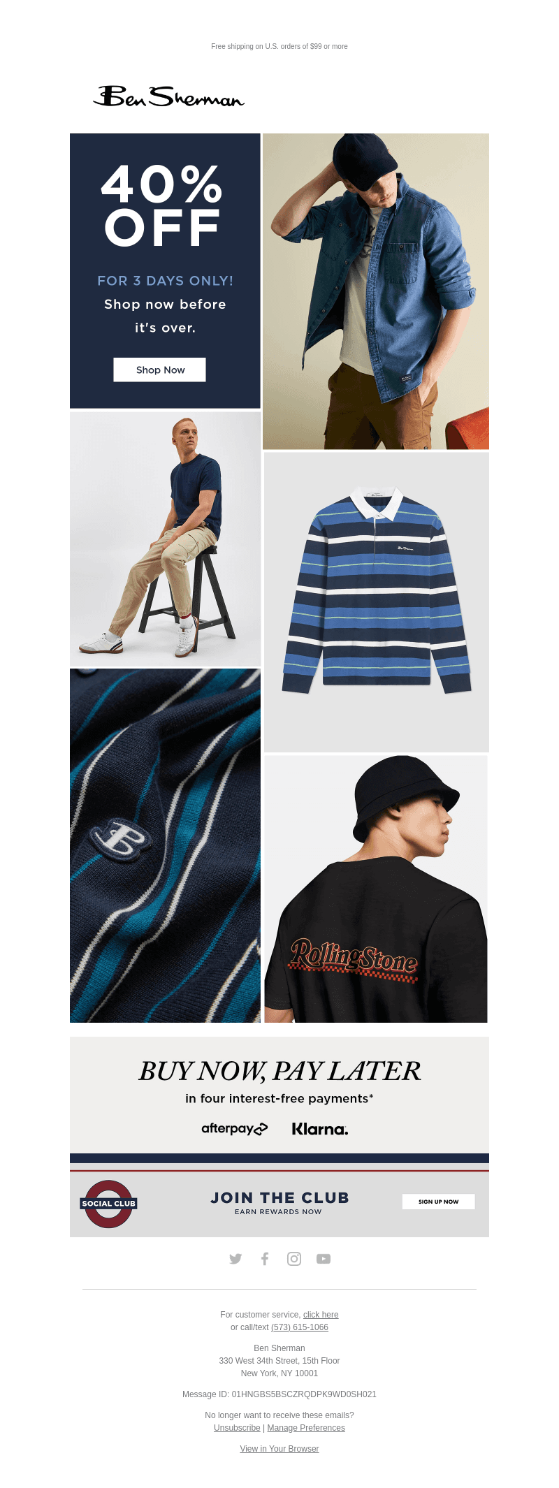 3 days only: 40% off essentials