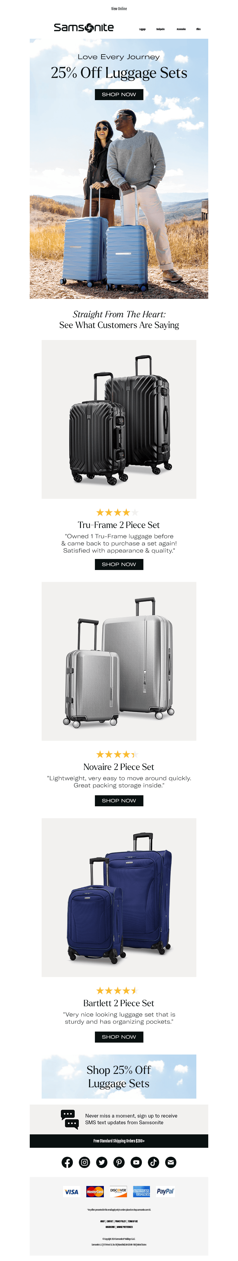 Limited Time Offer: 25% off Luggage Sets