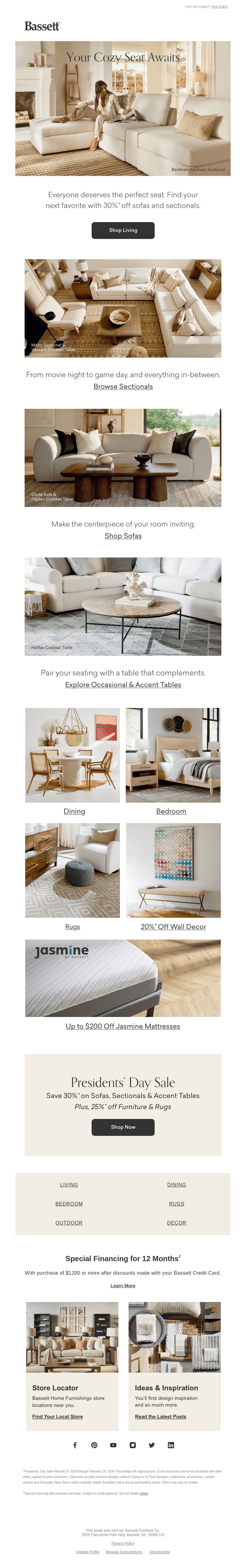 It’s Here! 30% off Sofas and Sectionals