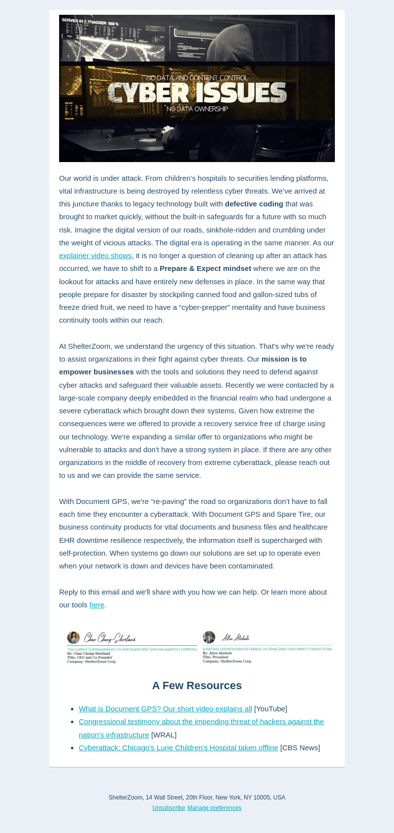 ShelterZoom email from Thu, Feb 8, 2024