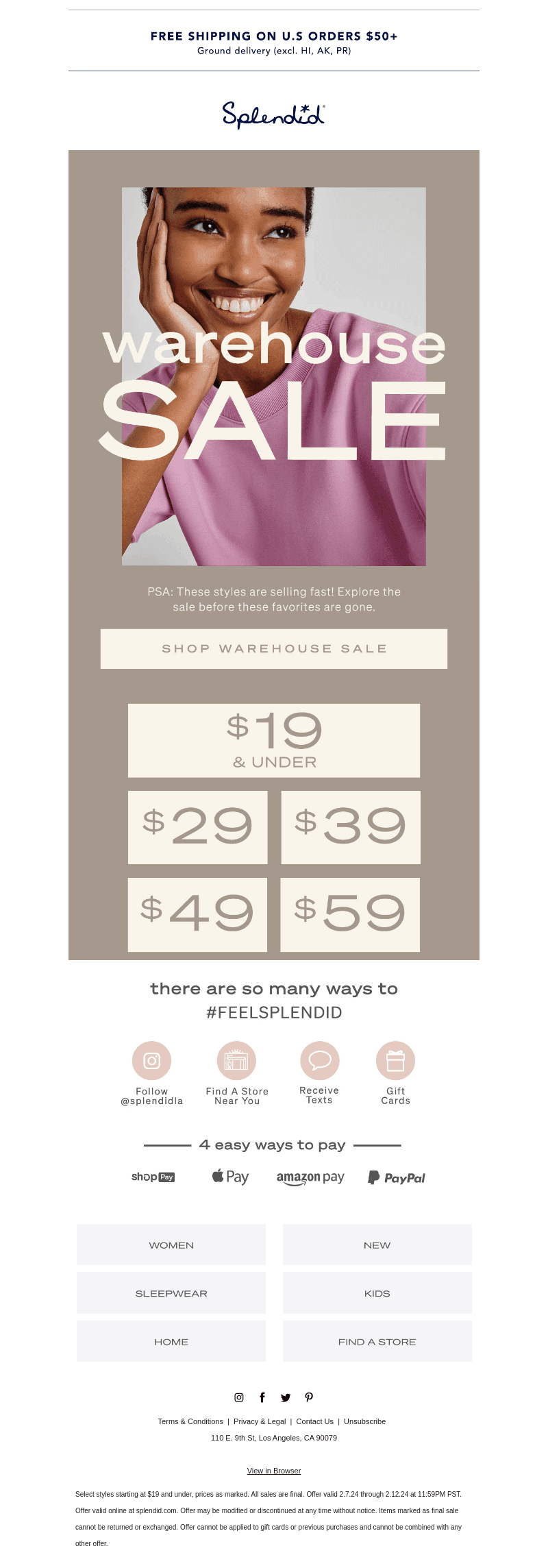 Warehouse Sale Top Picks