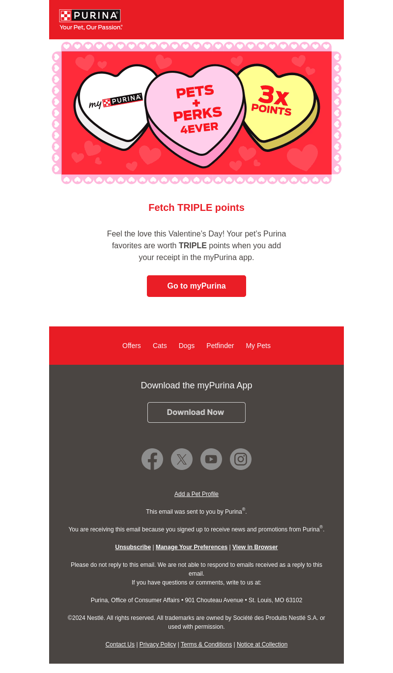 myPurina ❤️’s U - Get 3x points!
