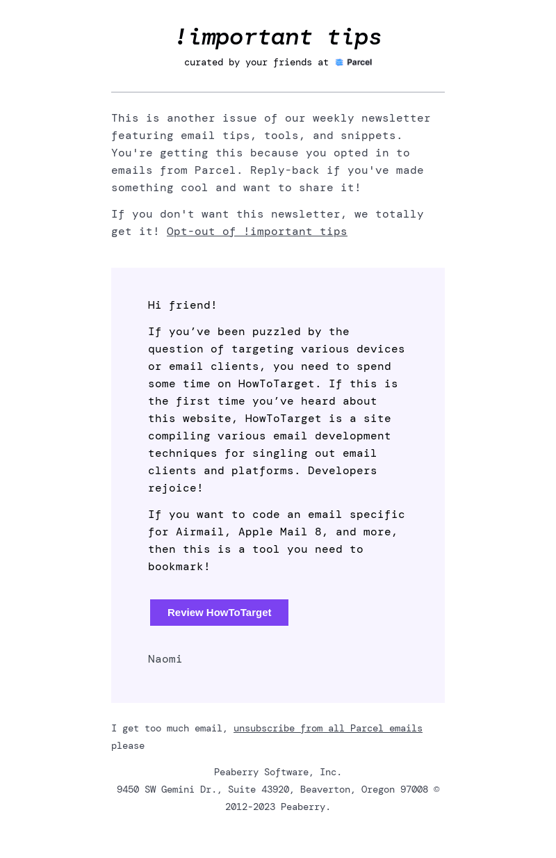 “If only I could target Apple Mail 8…”