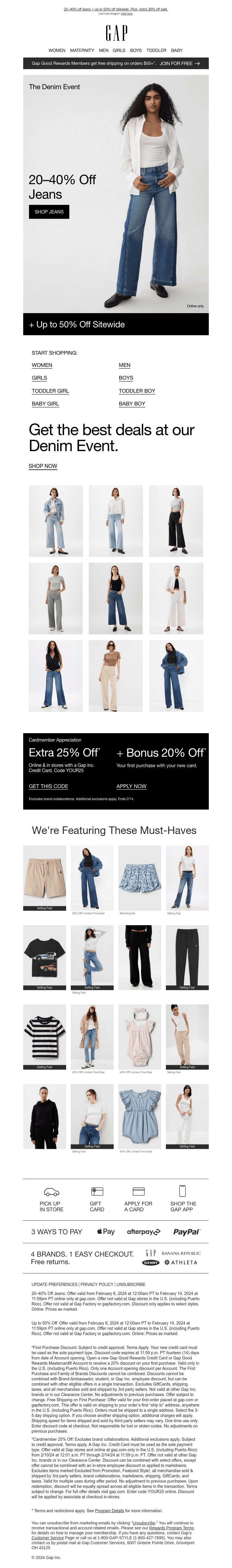 You'll love 20–40% OFF 👖