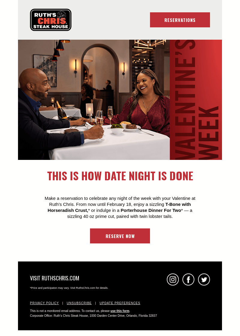 Ruth's Chris email from Tue, Feb 13, 2024