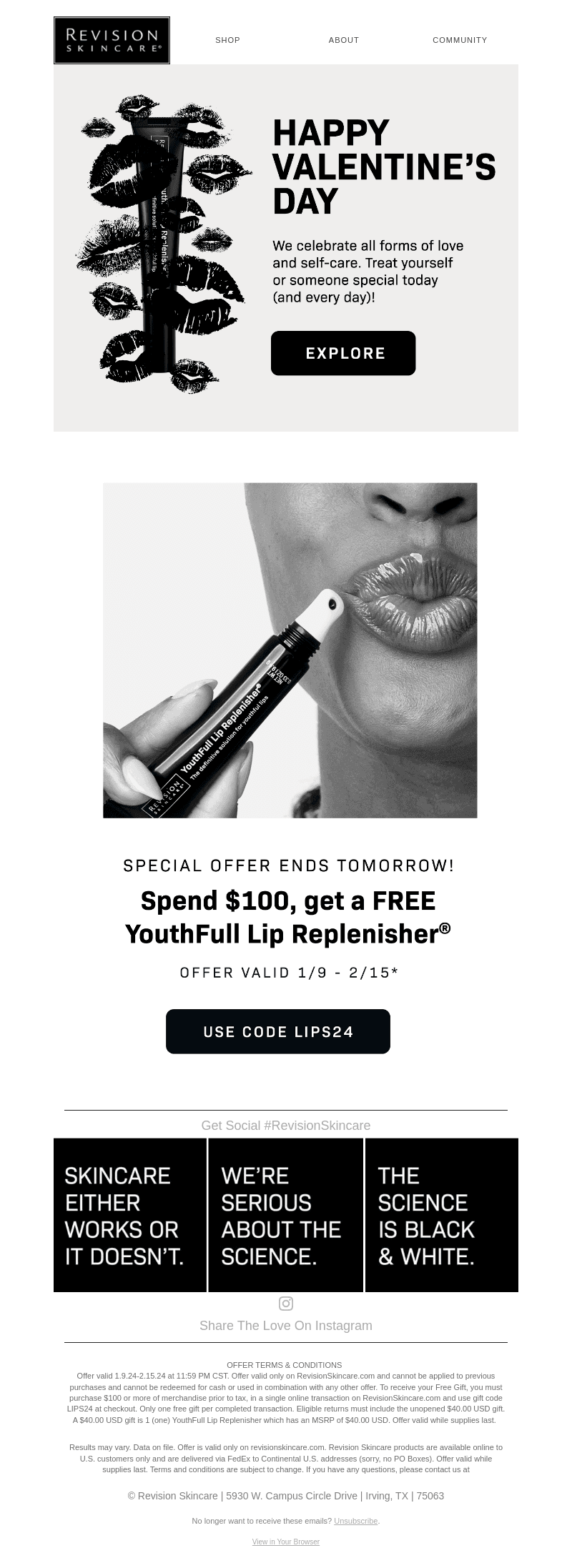 Revision Skincare email from Wed, Feb 14, 2024