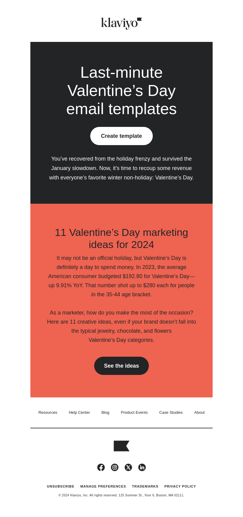 Klaviyo email from Wed, Feb 14, 2024