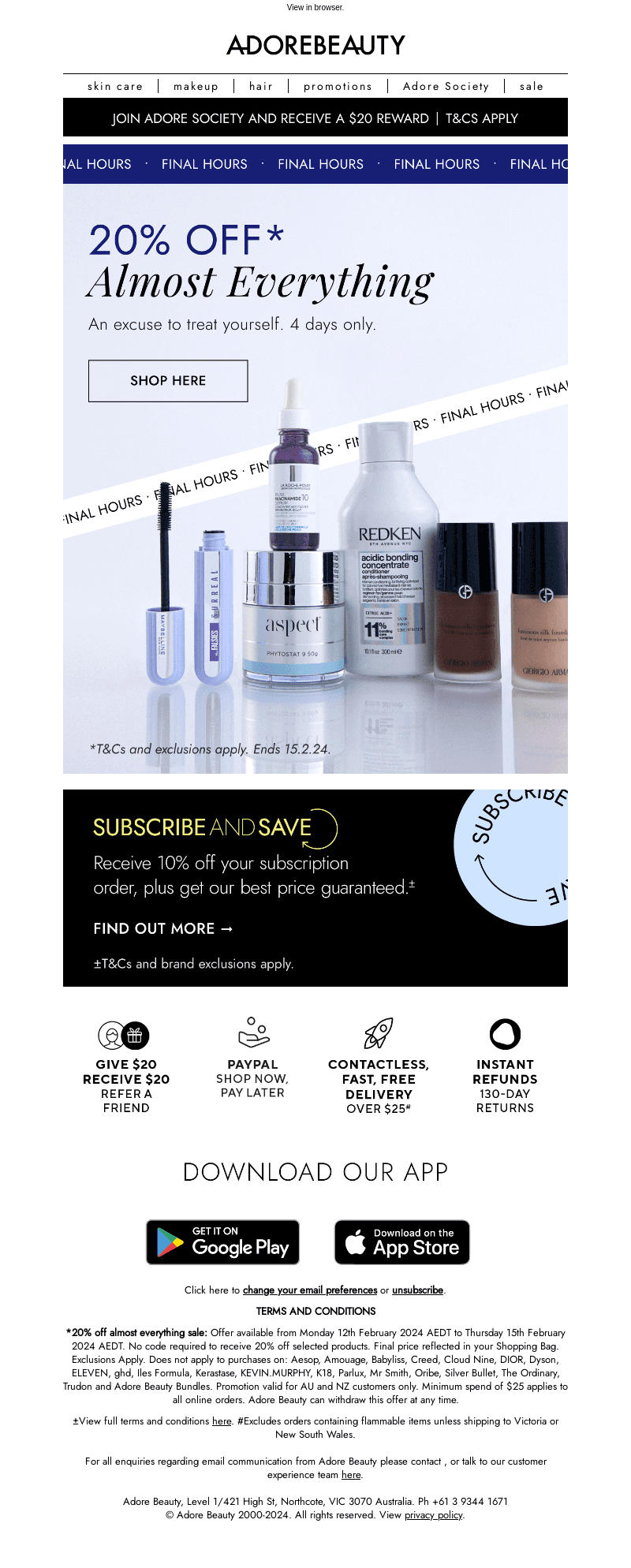 20% off almost everything ends tonight*