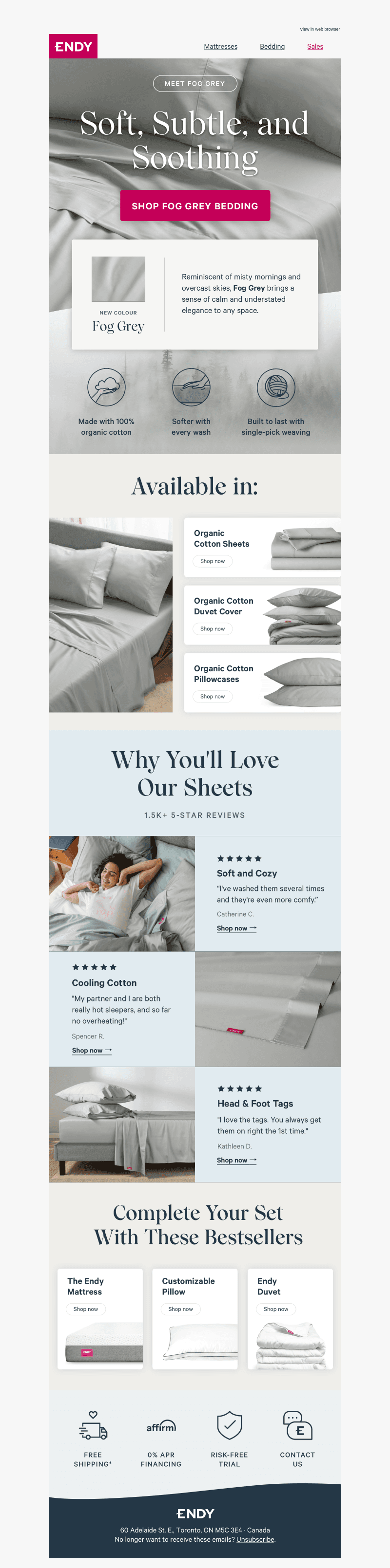 Meet our newest bedding colour 🌫️