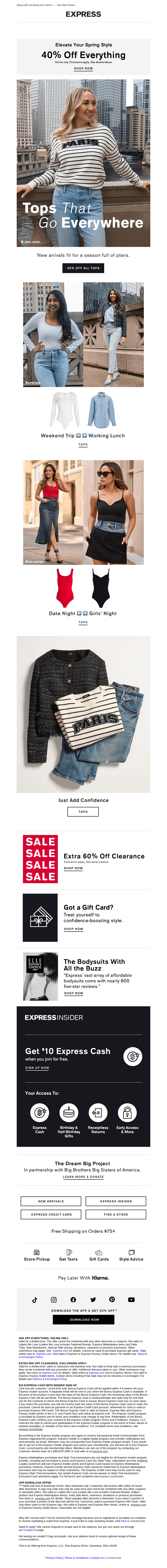 40% off ALL tops for your spring cal ’🗓️