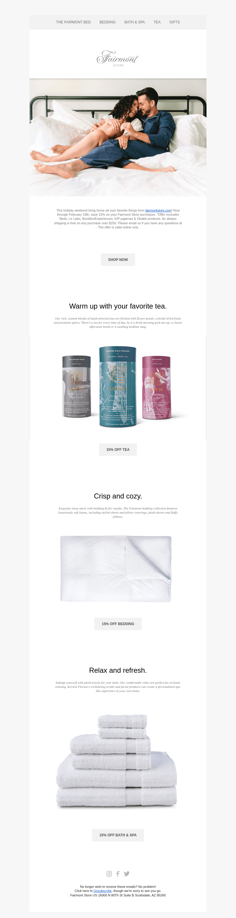 Save 15% Off* Fairmontstore.com