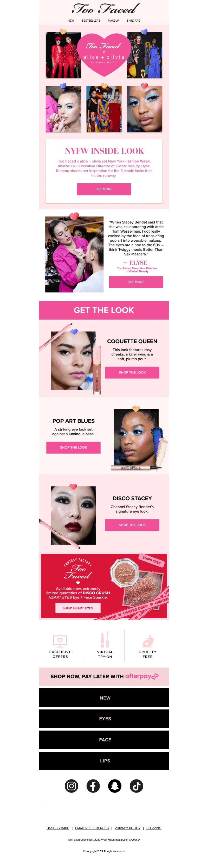Too Faced x alice + olivia