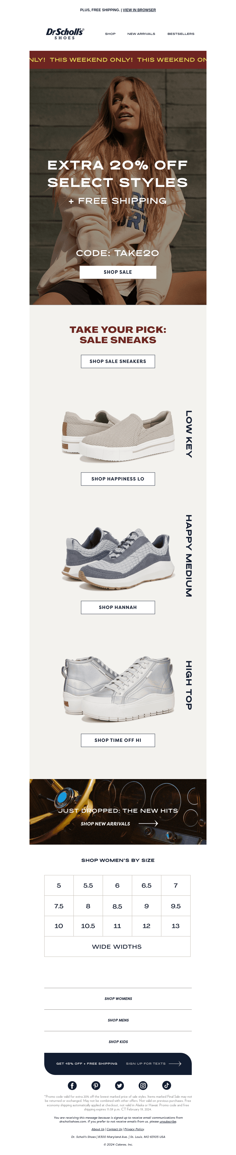 Game on: EXTRA 20% OFF select sneaks 🏃‍♀️