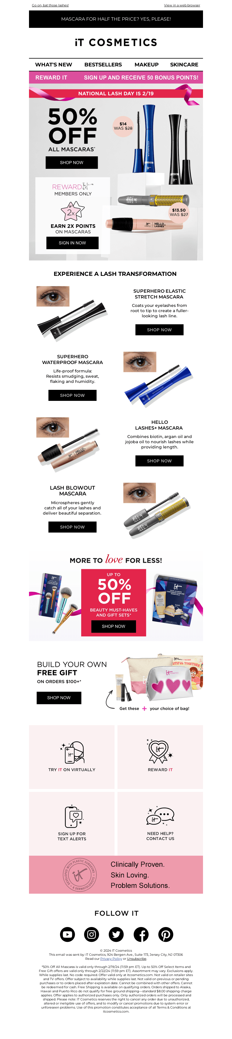 50% OFF all MASCARAS 👀