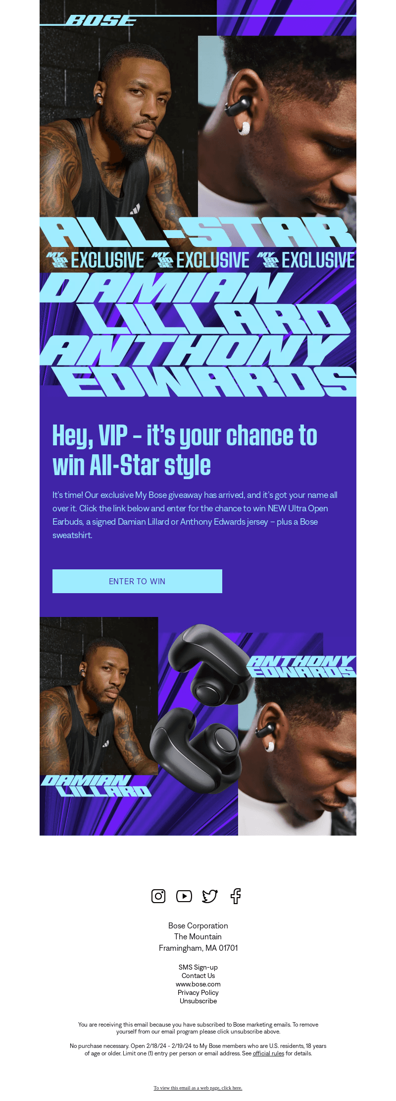 Bose email from Sun, Feb 18, 2024