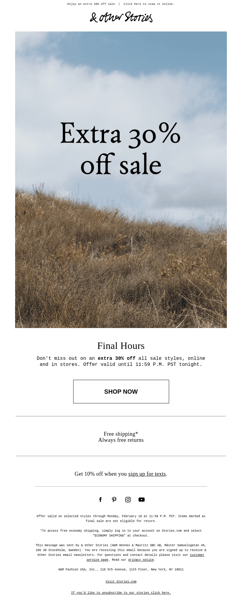 Long weekend treat: Final hours