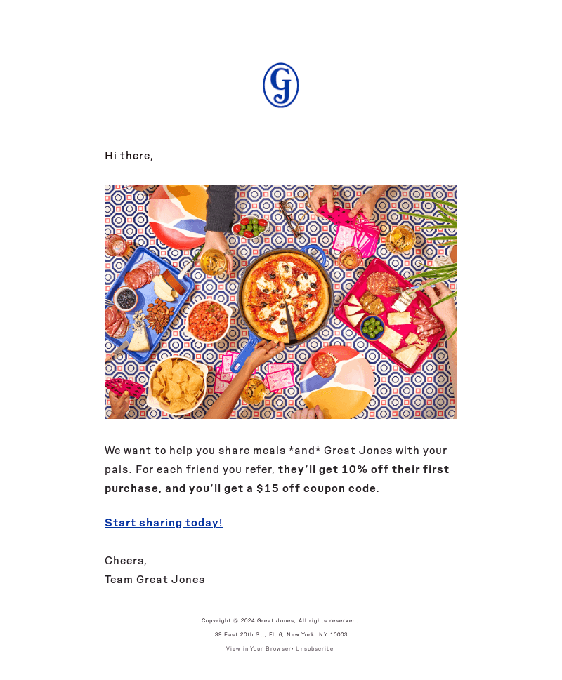 Great Jones email from Tue, Feb 20, 2024