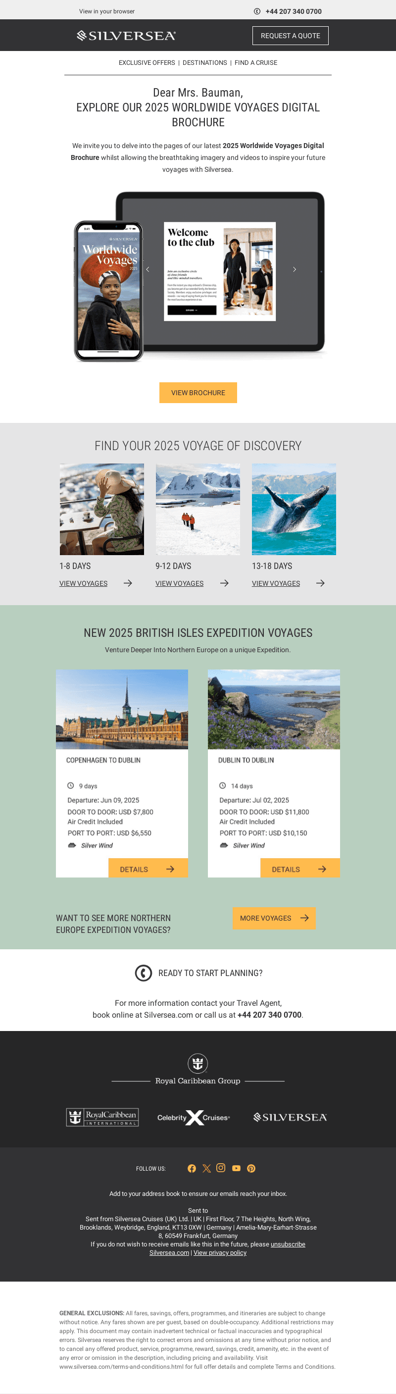 Silversea Cruises email from Tue, Feb 20, 2024